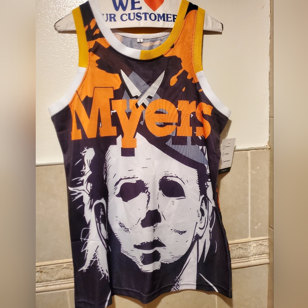 Michael Myers Halloween Jersey, Tanktop, Sleeveless Shirt size small